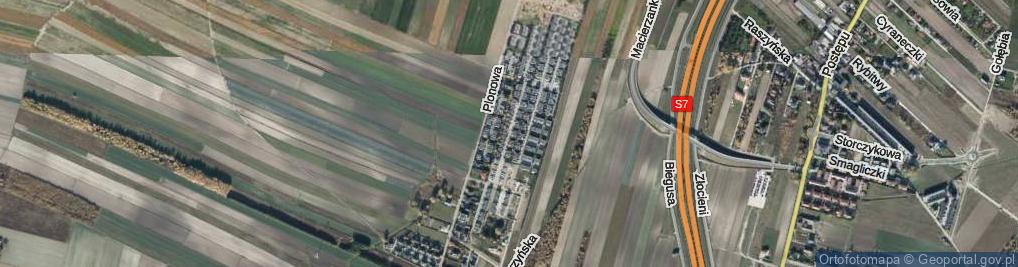 Zdjęcie satelitarne Czerwonych Maków ul.